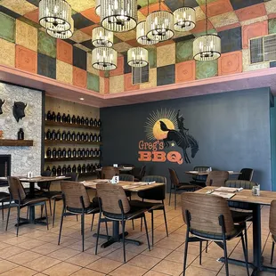 the interior of the restaurant