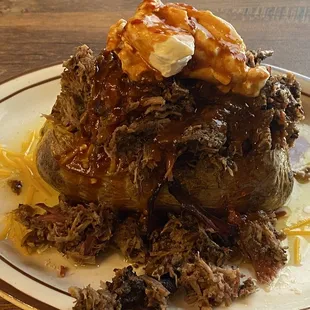Brisket loaded potato is always good