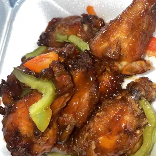 Mango habanero wings