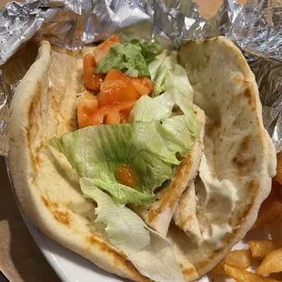 Chicken Pita (inside)