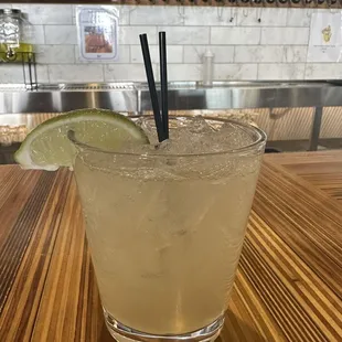 True Margarita with Milagro Blanco (on tap cocktail)