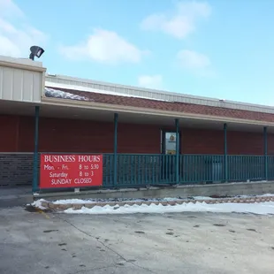 the outside of the business