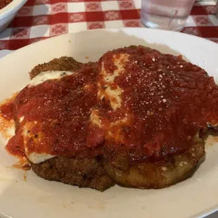Veal and Eggplant Parmigiana (lunch portion)