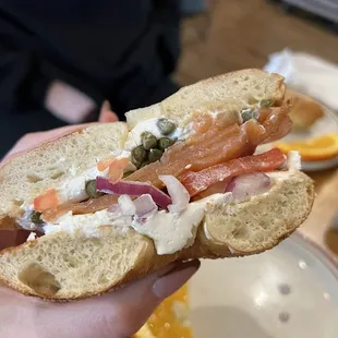 Lox with the fixings