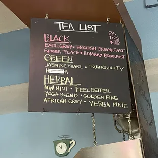 Tea list