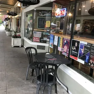 Outside &amp; seating.