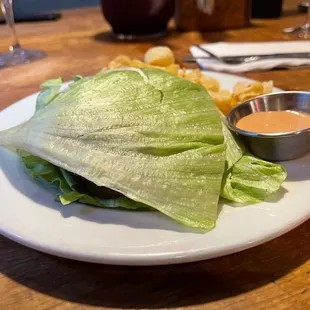 The Impossible Burger in a Lettuce Wrap