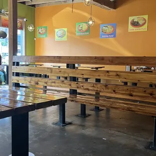 tables and benches