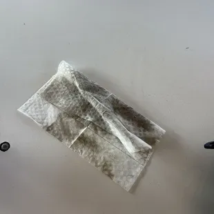 Dirty table only cleaned one side eww