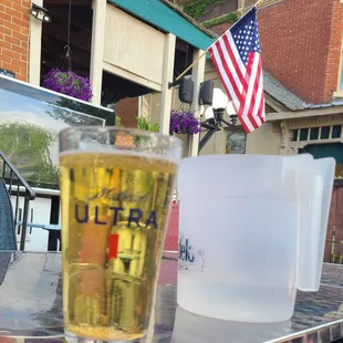 a glass of beer
