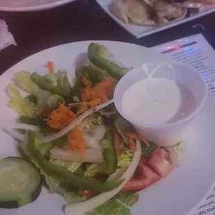 Side Salad with ranch
