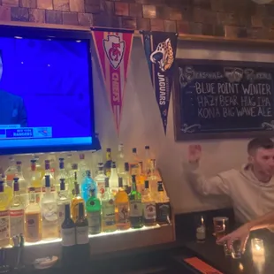 a man sitting at a bar