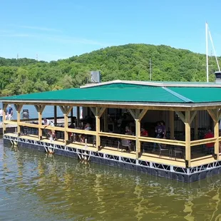 Grey Heron Grill outdoor seating area