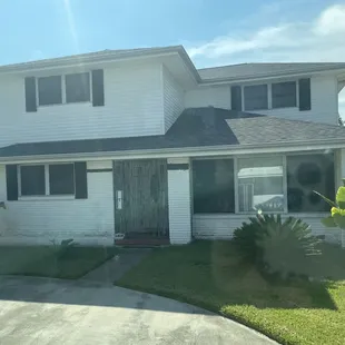 John stated the resident put a black line near the top of their door. The line marked the water height from Hurricane Katrina in 2005.