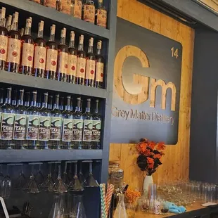 shelves of bottles of alcohol