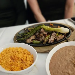 Beef fajitas