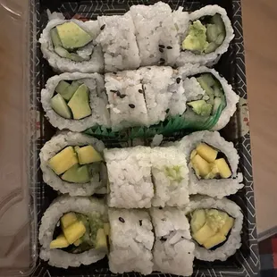Mango Avocado Roll &amp; Cucumber Avocado Roll