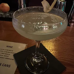 PETITE MORT IN THE AFTERNOON  Shot Tower Gin, Chartreuse, Absinthe, Cuvée Brut.  Savory, sweet--a bit of mystery in every sip