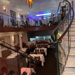 Beautiful staircase and kitchen downstairs