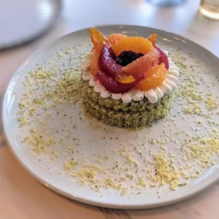 a plate of food on a table