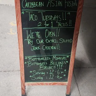 Sign outside