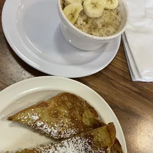 French toast and creme brûlée oatmeal