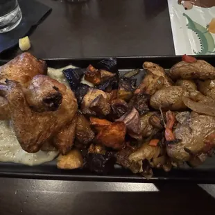 Porter brined half chicken