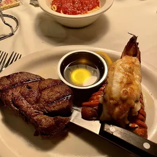 Surf &amp; Turf was the Wednesday Special - With side of Penne Pasta