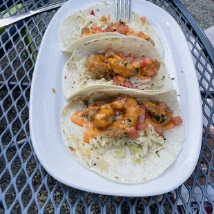 Bang bang shrimp tacos
