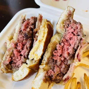 This is a medium well burger? I saw it move