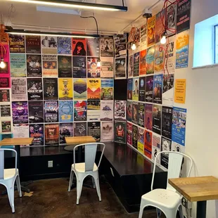 The very back of the store is this neat alcove covered in posters for upcoming shows and performances. A good quiet spot.