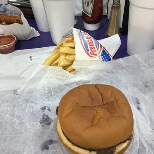 Burger fries and shakes. Can't go wrong.