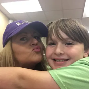 Men my son who is so happy to eat a cheeseburger n fries.