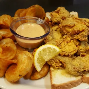 Oyster Platter with Garlic fries