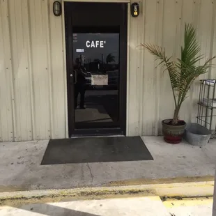 Unassuming entrance.