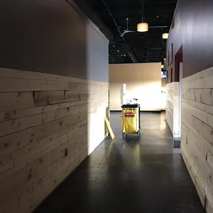 a cart in a hallway