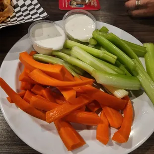 Carrots and celery sticks