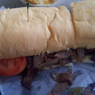 Prime rib poboy