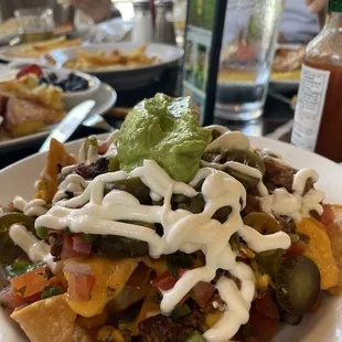 a plate of nachos