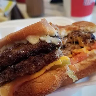 Lotta meat, lotta cheese.  Lotta great flavor!  :)