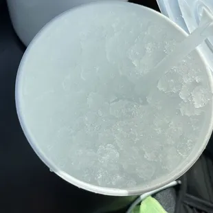 The ice with a splash of sprite and the incorrect receipt