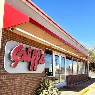 the front of the restaurant