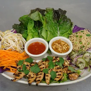 Thai Chicken Lettuce Wraps
