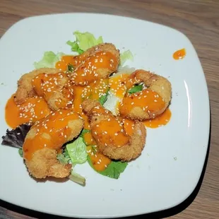 a plate of food on a table