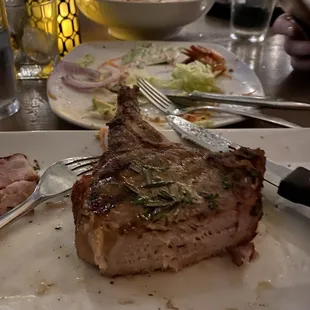 Giant pork chop