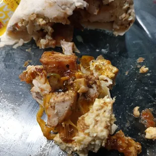 Jerk chicken breakfast burrito...