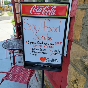 a sign outside of a restaurant