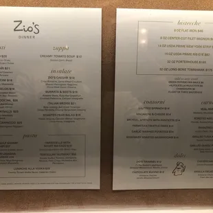 Picture of the menu