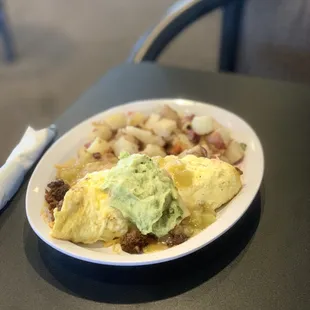 Build your own omelette! Chorizo, Sausage, Bacon, Ham...the "Porker"