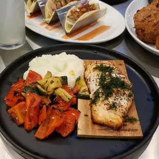 Salmon without the bacon leeks